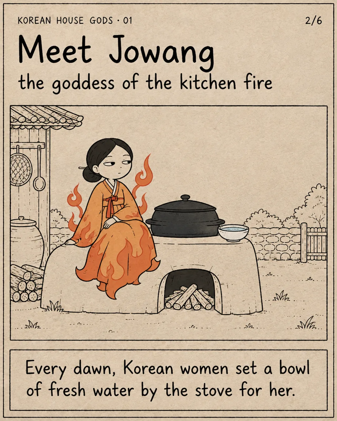 Meet Jowang, the goddess of the kitchen fire